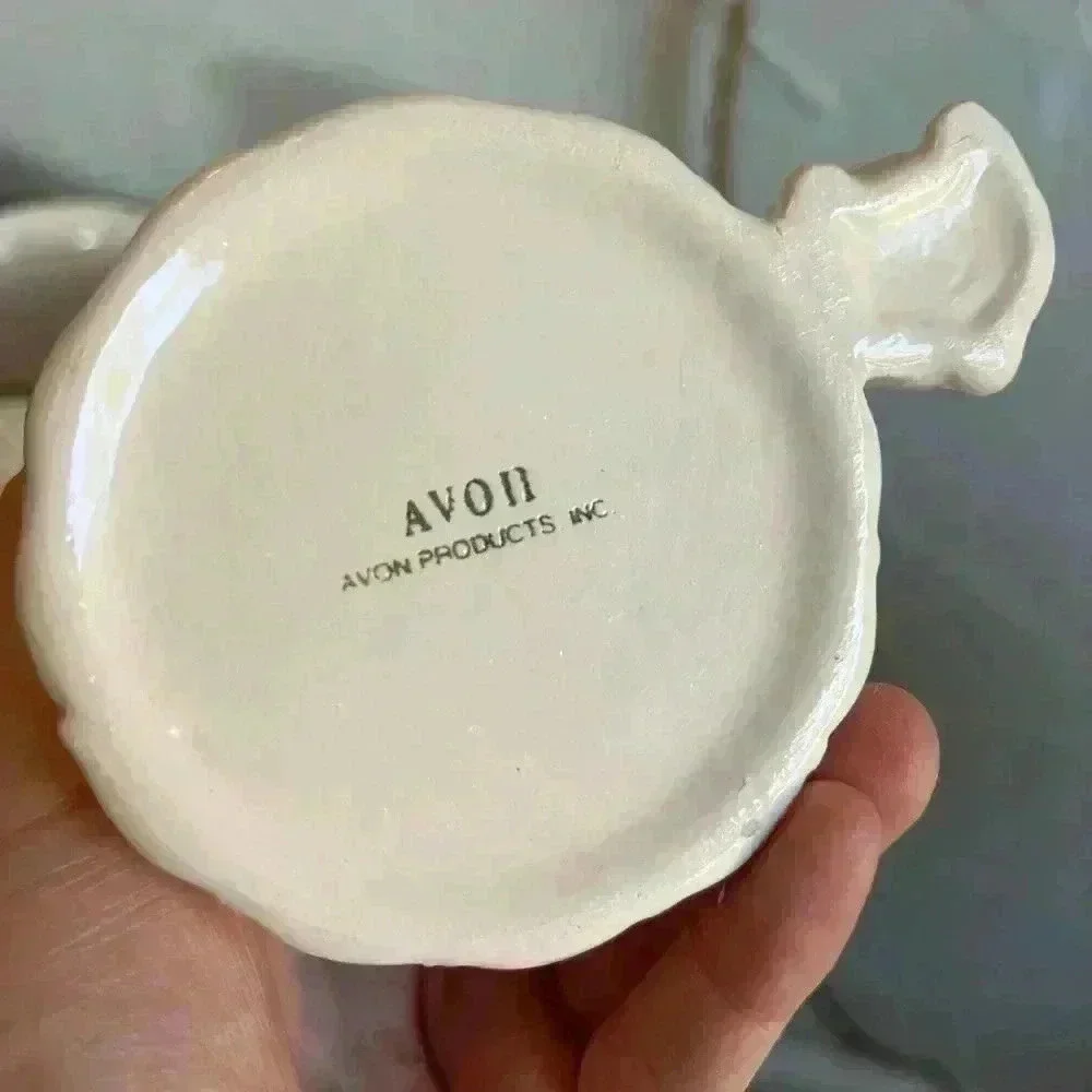 Vintage Avon Easter Bunny Ceramic Milk Pitcher, Sugar Box & Candy Dish Set